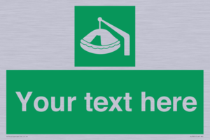 Custom sign Safe condition Davit-launched liferaft